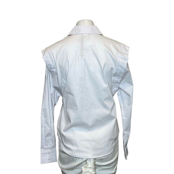 House of Harlow 1960 NWT white long sleeve button up shirt size XS - Picture 6 of 13